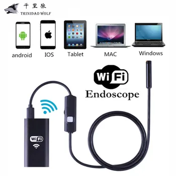 TRINIDAD WOLF IOS Wifi Endoskop 8mm Linse 6 LED Trådløs Vandtæt Android Endoskop Inspektion Endoskop Kamera 1M 2M 5M Kabel