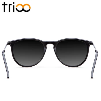 TRIOO Kvinder Solbriller, Polariserede Spejl Brand Designer Spejl Oculos UV400 Mode solbriller Til Kvinder Sort Enkle Nuancer