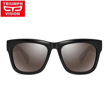 TRIUMPH VISION Mandlige Polariserede Solbriller Mænd er Helt Sort Firkant Nuancer UV400 Polaroid solbriller Til Mænd Cool Oculos Lunette