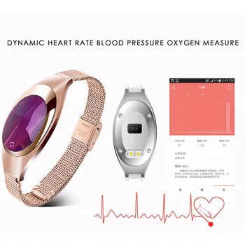 TROZUM Kvinder Mode Z18 Smart Ur armbånd Med Blodtryk pulsmåler, Skridttæller, Fitness Tracker Fo Android, IOS