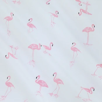 Trykt Flamingo Bomuld Twill Stof Med en Halv Meter til Quiltning, Patchwork Baby Sengetøj Syning Klud Materiale