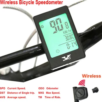 Trådløse Cykel Cykling Computer Speedometer Kilometertæller Touch-Knap LCD-Baggrundsbelysning Baggrundsbelysning Multifunktion Cykel Computer
