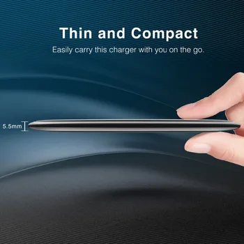 Trådløse Oplader ESR Ultra Slim Qi Wireless Charging Pad Zink-aluminium Stel Hurtig Oplader til iPhone X 8 Plus for Samsung S8 S7
