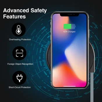 Trådløse Oplader ESR Ultra Slim Qi Wireless Charging Pad Zink-aluminium Stel Hurtig Oplader til iPhone X 8 Plus for Samsung S8 S7