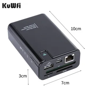 Trådløst Kort-Læser, USB-Hub 3G-Hotspot, WiFi Router Repeater Power Bank 7800MAH RJ45 Port Til en Smartphone, Tablet PC, Laptop