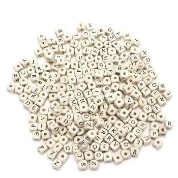 Træ-Alfabet Perler, Bogstav-Perle-For Toy Armbånd Halskæde Smykker Tilbehør