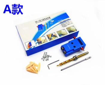 Træ arbejdsredskab,Aluminium Legering Mini Pocket Hul Jig Kit System, Snedker med 3/8