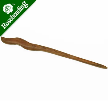 Træ-hår stick,træ-sjal pin-kode,udskåret hår pin,hår spisepinde i palisander-100427-2
