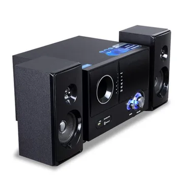 Træ Multifunktions-Desktop-computer aktive højttaler multimedie lyd 2.1 subwoofer Bluetooth-kortet forstærkede stereohøjtalere