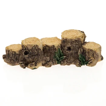 Træstub Miniature Fe Figurer Harpiks Bonsai Micro Landskab DIY Håndværk Fe Haven Miniaturer Dekoration