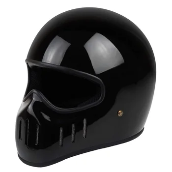 TT CO fiber glas fuld ansigtsmaske, motorcykel hjelm til tt&co vintage retro lokomotiv moto hjelme for harley crusie Japan hjelm