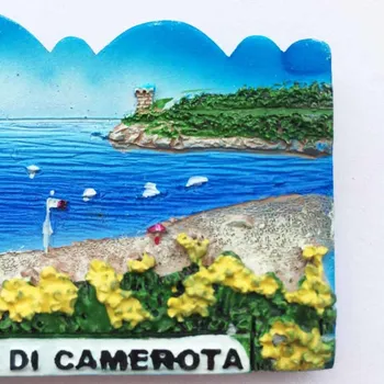 Turist-Souvenir-3D Harpiks Køleskab Magnet Marina di Camerota Italien Gave Dekorative Mininature Køleskab Magnetiske Mærkat