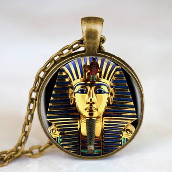 Tutankhamon Golden King Tut Steampunk Vedhæng vintage Halskæde Dr Læge, der charme anitque kæde 1stk/masse kvinder mand af mode Gave
