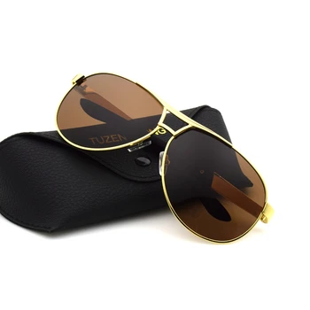 TUZENGYONG Mænds brand designer polariserede solbriller belægning Sol Briller oculos Gafas Mandlige Kørsel UV400-Brillerne Med Sagen T8005