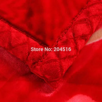 Tyk Raschel Tæpper stor størrelse Blomster Rose print dobbelt Ansigt sengetøj Kaster rød farve bryllup unik Gave