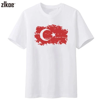 Tyrkiet Fans Juble Mænds T-Shirt Europa-Cup O-hals Hvid Nostalgisk, Men Mode Nationale Flag Sommer T-shirt til Mænd m-3xl