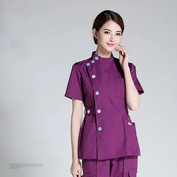 Tøjvask passer til split passer korte ærmer Yuesao service sygeplejerske dress up kvindelige tandlæge mundtlig bomuld koreanske uniform børste hånd pels