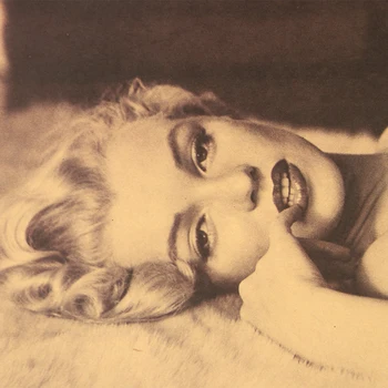 UAFGJORT LER Marilyn Monroe Gudinde Kraftpapir Bar Plakat Retro Plakat Dekorative Maleri Wall Sticker 50.5x35cm