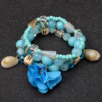 UDDEIN Boheme armbånd til kvinder mode blomst shell vedhæng, perler charme vintage tilbehør armbånd statement Smykker gave