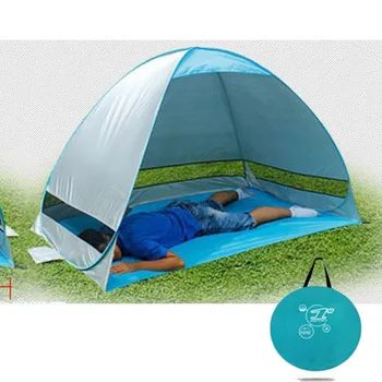 Udendørs camping vandring strand sommer telt med UV-beskyttelse fuldautomatisk solsejl hurtig åbne pop op-stranden markise fiskeri telt