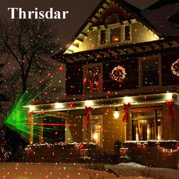 Udendørs Flytte Fuld Sky-Stjernede Jul Laser Projektor Lampe Grøn og Rød LED Lys Fase Udendørs Landskab Græsplæne Have Lys