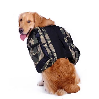 Udendørs stor hund taske bærer Rygsæk sadeltasker Camouflage stor hund Luftfartsselskaber for at rejse Vandring Uddannelse transportbeholder produkt