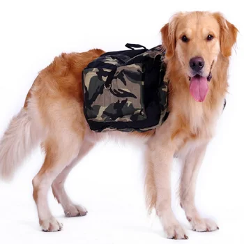 Udendørs stor hund taske bærer Rygsæk sadeltasker Camouflage stor hund Luftfartsselskaber for at rejse Vandring Uddannelse transportbeholder produkt