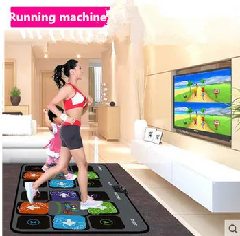Udsigt over dobbelt dance mat pad til fjernsyn usb-computer trin spillemaskine dobbelt hd fortykkelse dancing machine yoga-gratis fragt