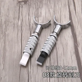 Udvides Læder Manuel forskærerkniv,cutter Rotation 9mm Keramiske Stål Skulptur Enchase Udskrivning DIY Koskind Værktøj