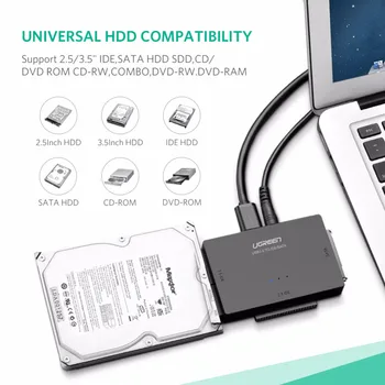 Ugreen IDE SATA til USB Adapter USB 3.0 2.0 Kabel til Samsung Seagate WD 2.5 3.5 Harddisk SSD HDD USB-Converter IDE til Sata Adapter