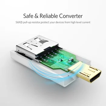 Ugreen Mikro-USB-OTG-Adapteren han til USB 2.0 Adapter Micro Converter for Samsung Xiaomi LG, Huawei Android Mobiltelefoner
