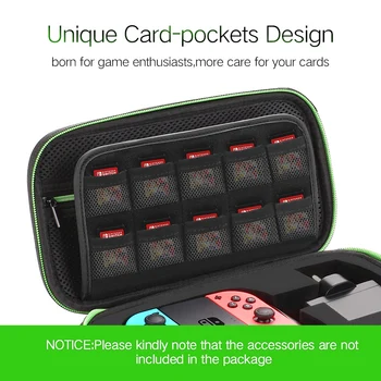 Ugreen opbevaringspose til Nintend Nintendo Skifte Tilfælde Holdbar bæretaske Case til Nintendo Switch Spil, Tilbehør Taske
