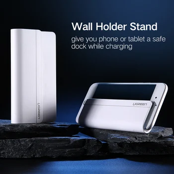 Ugreen Universal vægmonteret Holder Telefonen opladeren med 3M Selvklæbende til iPhone 8 X 7 Plus Samsung Galaxy Huawei Tablet