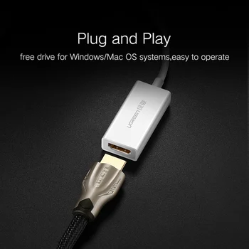 Ugreen USB Type-C HDMI-Kabel 4K Ultra HD USB-C HDMI Mandlige og Kvindelige til MacBook Samsung Galaxy S8 Huawei Mate 10 Pro USB-C HDMI