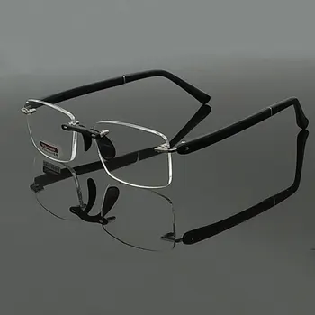 Uindfattede Briller til Læsning med Sagen +1.00 +1.50 +2.00 +2.50 +3.00 +3.50 +4.00 TR90 Oculos de Leitura Mænd Anti-reflekterende