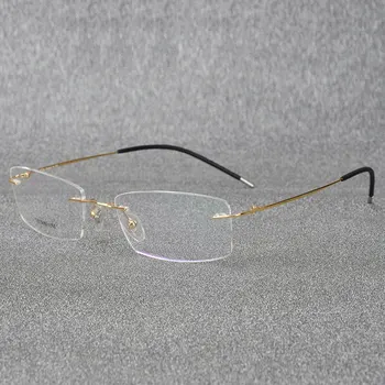Uindfattede Titanium Briller Ramme Super Let Fleksibel Titanium Legering-Templet, Ben Optiske Briller Briller