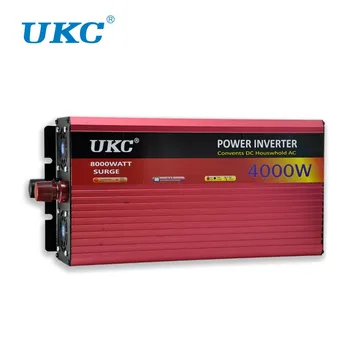 UKC 2000W 3000W 4000W Bil Power Inverter Omformer Med cigartænder DC 12V AC 220V Transformer USB Oplader Adapter