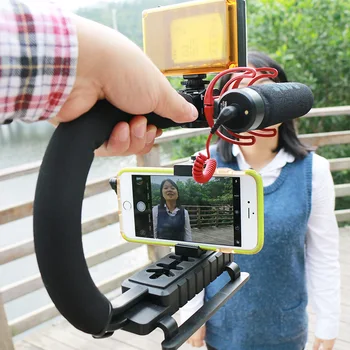 Ulanzi kamera Håndtag U Greb Video Gear Telefon Steadicam Stabilisator Rig til Youtube Vlogging streaming Optagelse til Nikon Canon