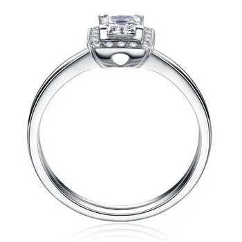 Uloveido Engagement Ring Kvindelige Cubic Zirconia 925 Sterling Sølv Smykker, Bridal Hvide Zircon Ringe med Max 40% LJ117