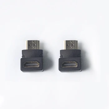 ULT-Bedste Adapter HDMI Ret Vinkel på 90 Grader mandlige og kvindelige M/F Forlængelse Kobling Stik ConverterGold Forgyldt Kabel 1080P