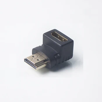 ULT-Bedste Adapter HDMI Ret Vinkel på 90 Grader mandlige og kvindelige M/F Forlængelse Kobling Stik ConverterGold Forgyldt Kabel 1080P