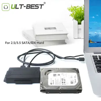 ULT-Bedste SATA USB 3.0 IDE Adapter Kabel-Hard-Disk-Driver SATA til USB-Converter for 2.5/3.5/5.25 Optisk Drev (SSD HDD Med Magt