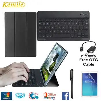 Ultra Tynd Smart Folio Læder Taske Cover Stand Til Samsung Galaxy Tab S2 9.7 T810 T815 Tablet +Trådløst Bluetooth Tastatur