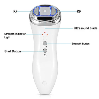 Ultralyd Mini Hifu Høj Intensitet Fokuseret Ultralyd Ansigts-Løft Maskine Face Lift RF LED Anti Rynke hudpleje Spa Skønhed