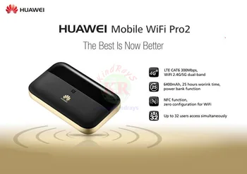 Ulåst Huawei E5885 300mbps cat6 4g wifi router 4g mifi dongle usb-port rj45 batteri 6400mAh Mobile WiFi PRO 2 pk R5786 e5771