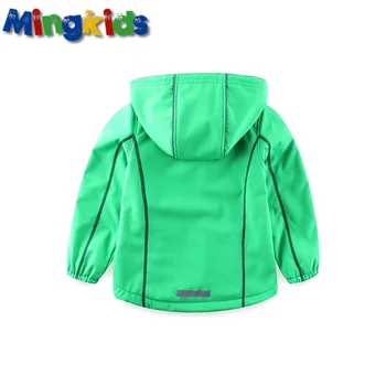 UmkaUmka af Mingkids Høj kvalitet windbreaker jakke til drenge vandtæt med fleece foring Soft Shell udendørs regnjakke Sport