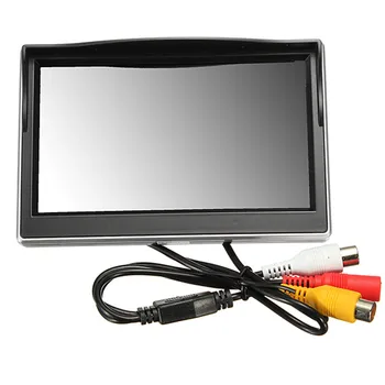 Universal 5 Tommer TFT LCD-Skærm Bil Overvåge bagfra Backup Omvendt Spejl, Skærm Bil DVD-Skærm Auto-TV