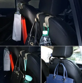 Universal bil kroge nemt for tøj, Tasker indkøbsposer Praktisk hovedstøtte stol Sæde tilbage bageste rack holder bøjler wh