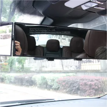 Universal Car Rear View Mirror Vidvinkel Panorama Anti-blændende Indvendigt bakspejl Store Vision 380mm Buet Spejl