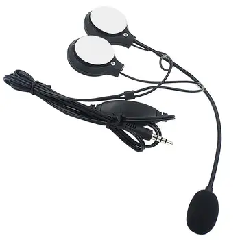 Universal Hjelm Headset Hovedtelefoner 3,5 MM Stik til Motorcykler og Scootere Hovedtelefoner med Håndfri MIKROFON Til MP3-MP4 Smartphone